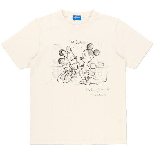 Pre-Order Tokyo Disney Resort 2023 T-Shirts Pencil Sketch series Mickey & Minnie