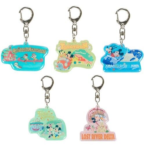 Pre-Order Tokyo Disney Resort 2025 TDL TDS Area Park Map Key Chain Set ...