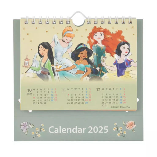 Pre-Order Disney Store JAPAN 2025 Desktop Calendar Princess JDS