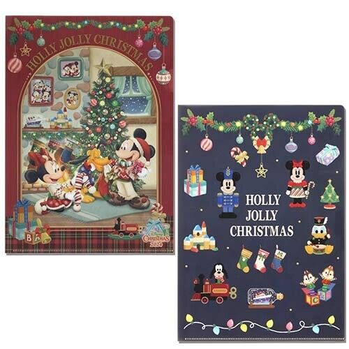 Pre-Order Tokyo Disney Resort 2024 Christmas Clear Folder set Mickey Minnie