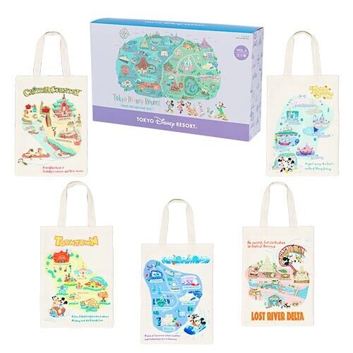 Pre-Order Tokyo Disney Resort 2025 TDL TDS Area Park Map Tote Bag Full 5 3rd