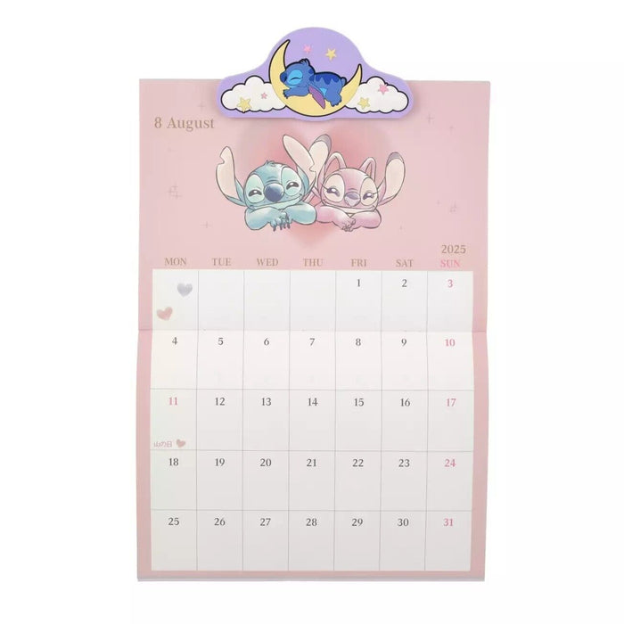 Pre-Order Disney Store JAPAN 2025 Wall Calendar Clip Stitch & Angel JDS