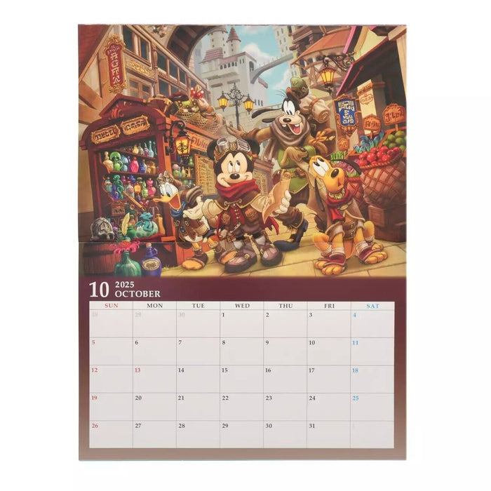 Pre-Order Disney Store JAPAN 2025 Wall Calendar Mickey & Friends JDS