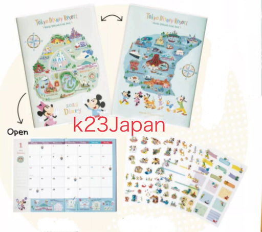 Pre-Order Tokyo Disney Resort 2025 Schedule Book Park Map Design TDL TDS