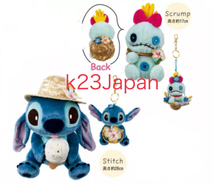 Pre-Order  Disney Store JAPAN 2024 Stitch & Scrump Straw Hat Each Sell Plush