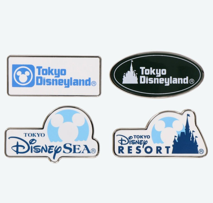 Pre-Order Tokyo Disney Resort Pin Logo TDL TDS TDR Set 4 PCS