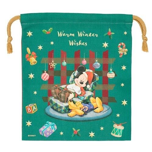 Pre-Order Tokyo Disney Resort 2024 Christmas KINCHAKU Purse Bag  Mickey Minnie