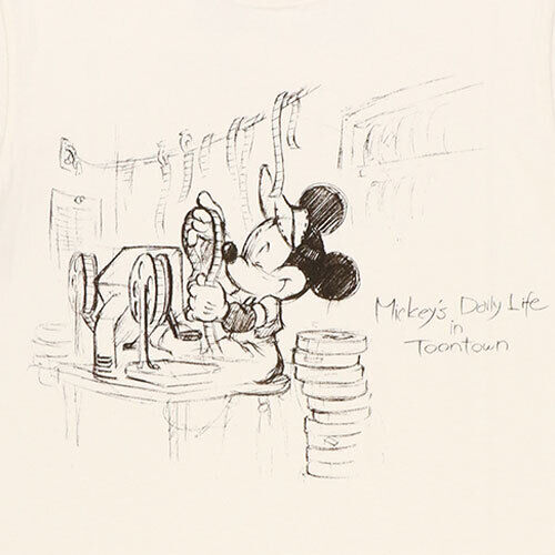 Pre-Order Tokyo Disney Resort 2023 T-Shirts Pencil Sketch series Mickey Cinema
