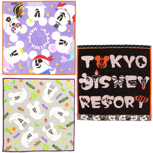 Pre-Order Tokyo Disney Resort 2023 TDR 40th Halloween Ghost Mickey Mini Towel set 3 PCS