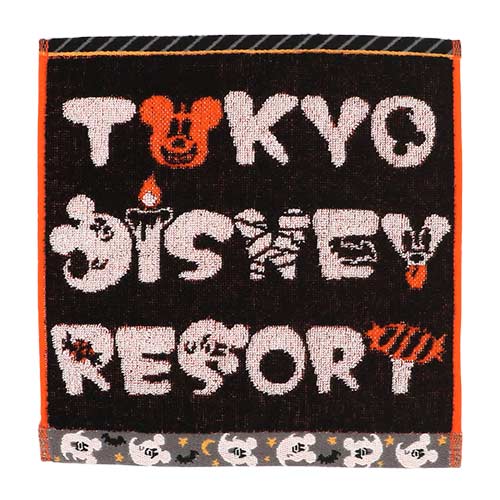 Pre-Order Tokyo Disney Resort 2023 TDR 40th Halloween Ghost Mickey Mini Towel set 3 PCS