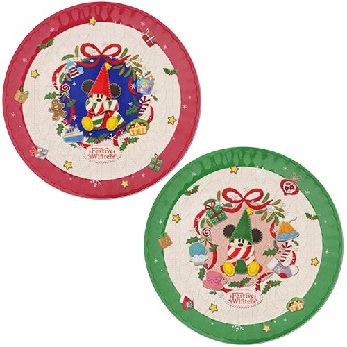Pre-Order Tokyo Disney Resort 2023 Christmas Melamine Plate set Lil Ring Ring Mickey