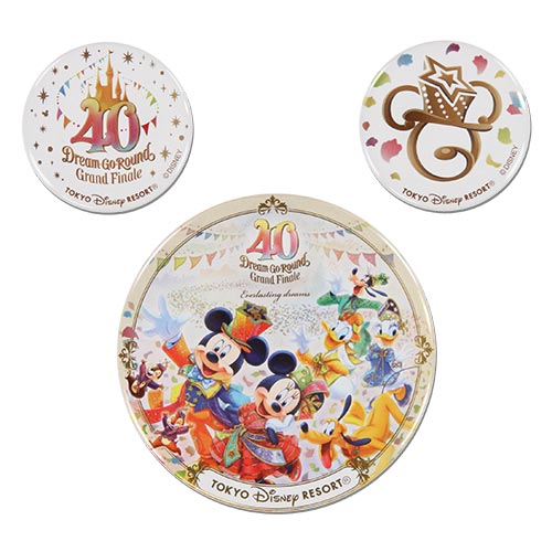Pre-Order Tokyo Disney Resort 2024 TDR 40th Grand Finale Button Set 3 PCS