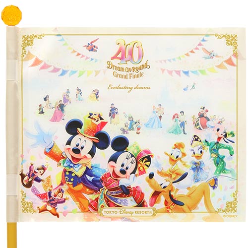 Pre-Order Tokyo Disney Resort 2024 TDR 40th Grand Finale Flag Mickey Minnie