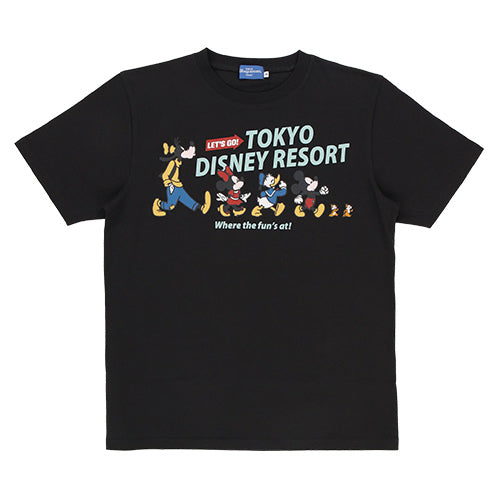 Pre-Order Tokyo Disney Resort 2024 Let's Go Tokyo Disney Resort T-Shirts Black