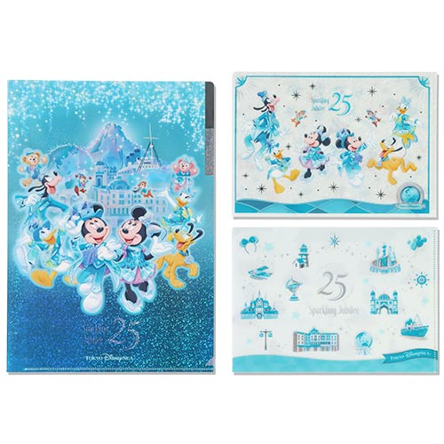 Pre-Order Tokyo Disney Resort 2026 TDS 25th Anniversary Clear Folder set 3 PCS