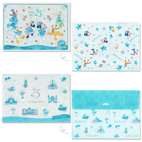 Pre-Order Tokyo Disney Resort 2026 TDS 25th Anniversary Clear Folder set 3 PCS