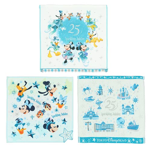 Pre-Order Tokyo Disney Resort 2026 TDS 25th Anniversary Mini Towel set 3 PCS