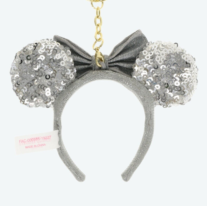 Pre-Order Tokyo Disney Resort Key chain Ears Headband Spangle Silver Minnie