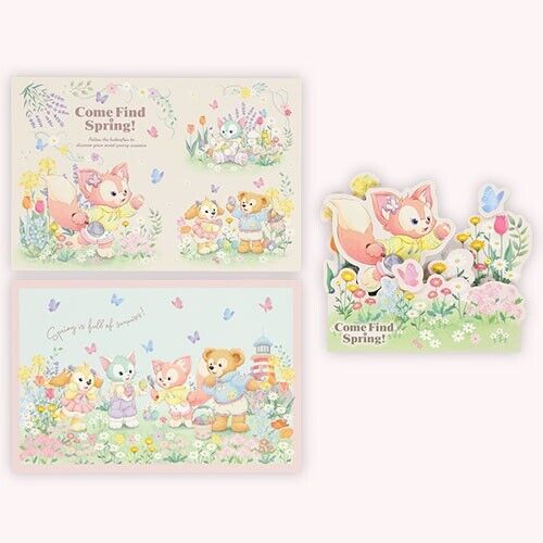 Pre-Order Tokyo Disney Resort 2024 Duffy Come Find Spring Postcard Set