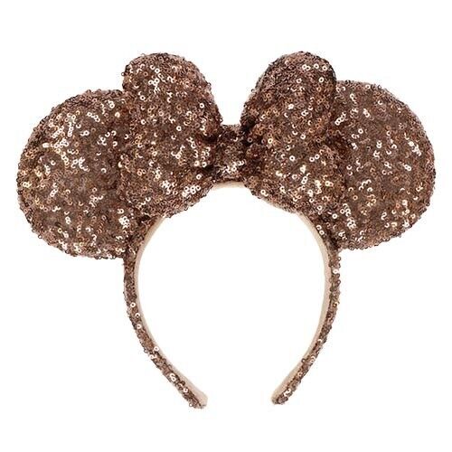 Pre-Order Tokyo Disney Resort 2023 Spangle Headband Ears Gold Brown