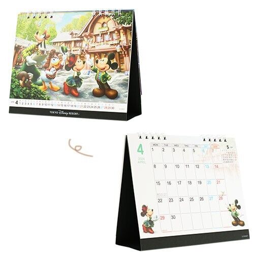 Pre-Order Tokyo Disney Resort 2024 Desktop Calendar Mickey Frineds Art