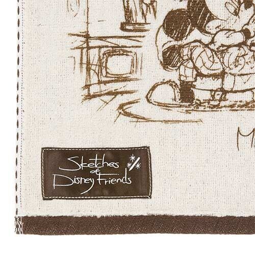 Pre-Order Tokyo Disney Resort 2023 Pencil Sketch Mini Towel Mickey Pluto