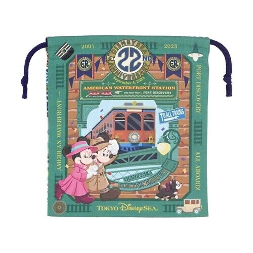 Pre-Order Tokyo Disney Resort 2023 TDS 22nd Anniversary KINCHAKU Purse Bag