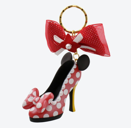 Pre-Order Tokyo Disney Resort Key Chain Princess Shoe Minnie Mouse Polka Dot