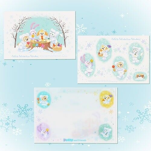 Pre-Order Tokyo Disney Resort White Wintertime Wonders Postcard & Clear Folder