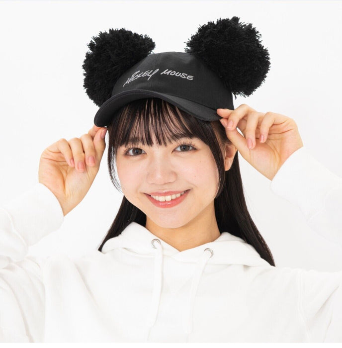 Pre-Order Tokyo Disney Resort Cap Mickey Mouse PON PON Cap Black