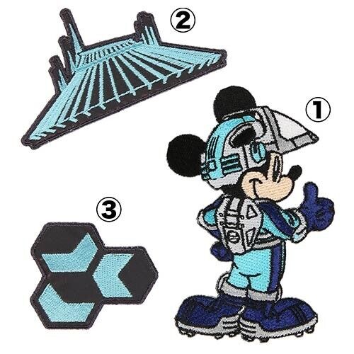 Pre-Order Tokyo Disney Resort 2024 Space Mountain Patch set Mickey 3 PCS