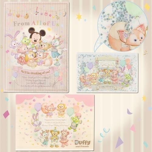 Pre-Order Tokyo Disney Resort TDS Duffy From All Of Us Clear Folder 3 PCS Set