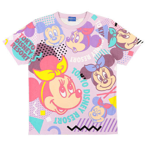 Pre-Order Tokyo Disney Resort 2023 T-Shirts Colorful Retro Minnie with Mickey