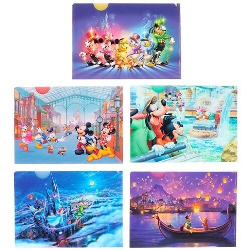 Pre-Order Tokyo Disney Resort 2023 Clear Folder set 5 PCS Mickey Friends