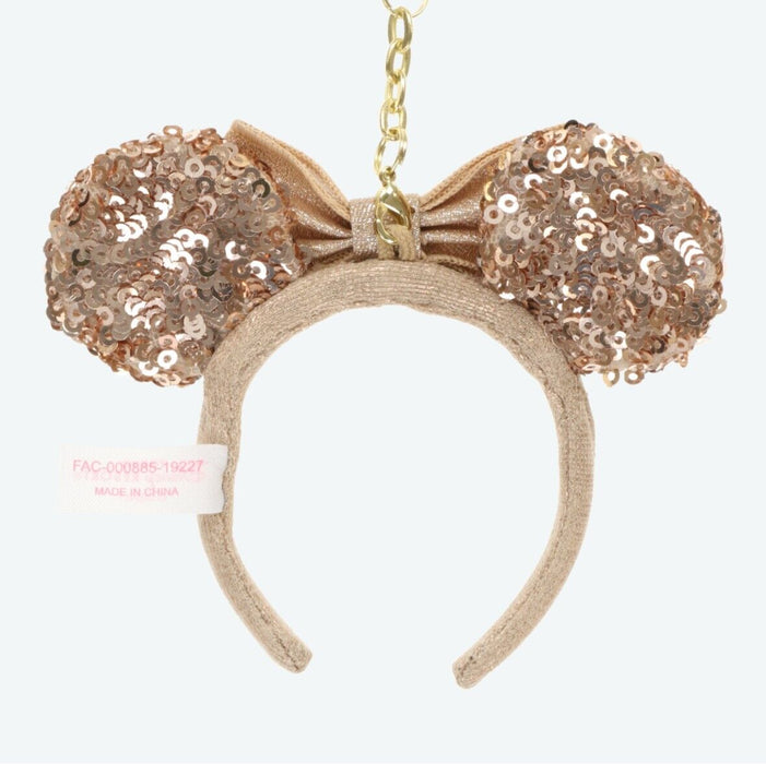 Pre-Order Tokyo Disney Resort Key chain Ears Headband Spangle Gold Minnie