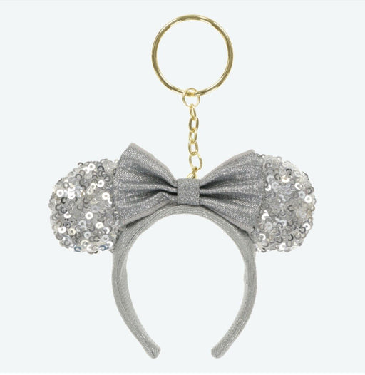 Pre-Order Tokyo Disney Resort Key chain Ears Headband Spangle Silver Minnie
