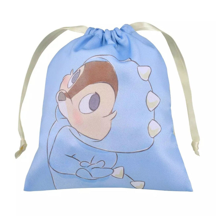 PreOrder Disney Store JAPAN Chip & Dale Dinosaur Pajamas Reversible KINCHAKU Bag