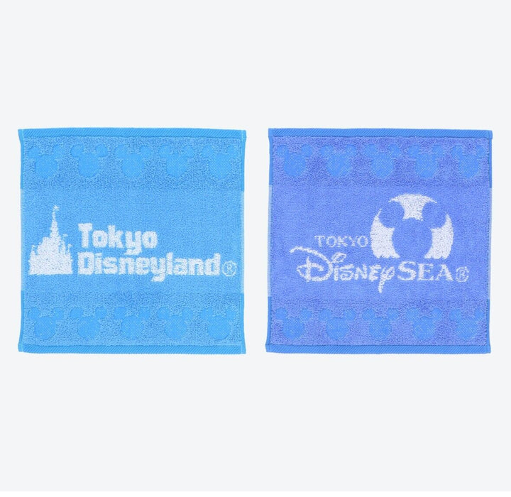 Pre-Order Tokyo Disney Resort 2023  Mini Towel TDL & TDS Logo Blue