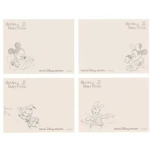 Pre-Order Tokyo Disney Resort Sketches of Disney Friends Memo Set Mickey Can