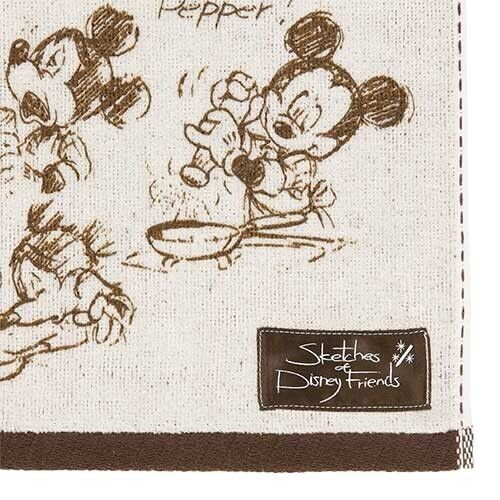 Pre-Order Tokyo Disney Resort 2023 Pencil Sketch FaceTowel Mickey Toowntown