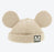 Pre-Order Tokyo Disney Resort 2023 Cap Mickey Shape Initial M Beige