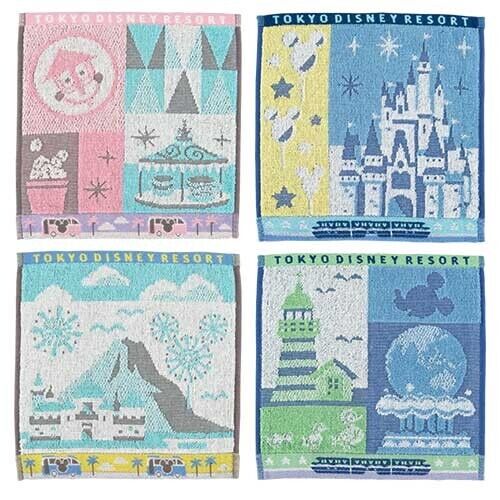 Pre-Order Tokyo Disney Resort 2023 Park Icon Logo Mini Towel Set 4 PCS