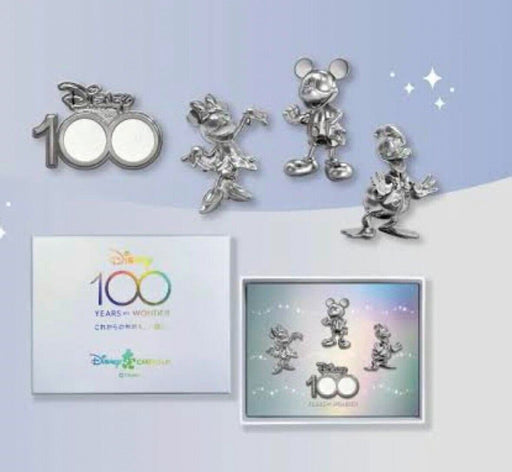 Disney JAPAN Pin 2023 Disney JCB CARD CLUB LE 100 Years Of Wonder 4 Pins Box