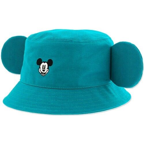 Pre-Order Tokyo Disney Resort 2023  Mickey Shape Bucket Hat Emerald Blue