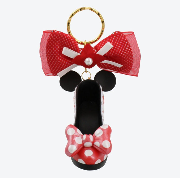 Pre-Order Tokyo Disney Resort Key Chain Princess Shoe Minnie Mouse Polka Dot