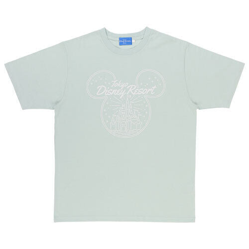 Pre-Order Tokyo Disney Resort 2023 T-Shirts Mickey Shape Castle Mint Green