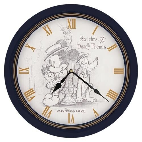 Pre-Order Tokyo Disney Resort 2023 Sketches of Disney Friends Clock Mickey Pluto