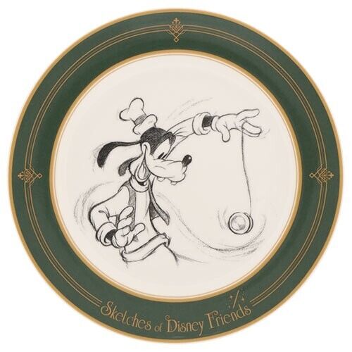 Pre-Order Tokyo Disney Resort Sketch Of Disney Friends Art Plate Goofy