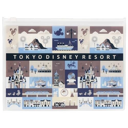 Pre-Order Tokyo Disney Resort 2024 Park Icon Logo Slide Zip Case Set 3 PCS