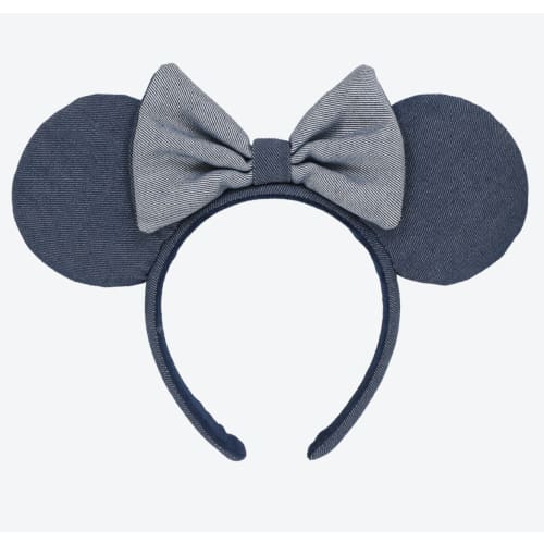 IN HAND Tokyo Disney Resort 2022 Minnie Headband Ears Denim Color - k23japan -Tokyo Disney Shopper-